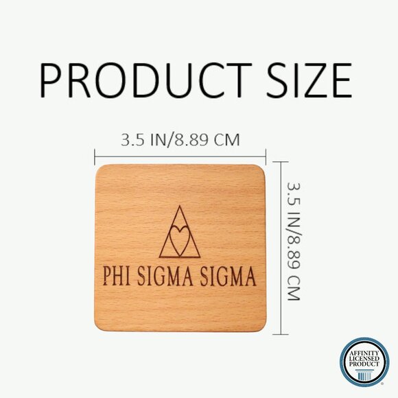 Phi Sigma Sigma Logo (Set of 4 Coasters) - Picture 4 of 4